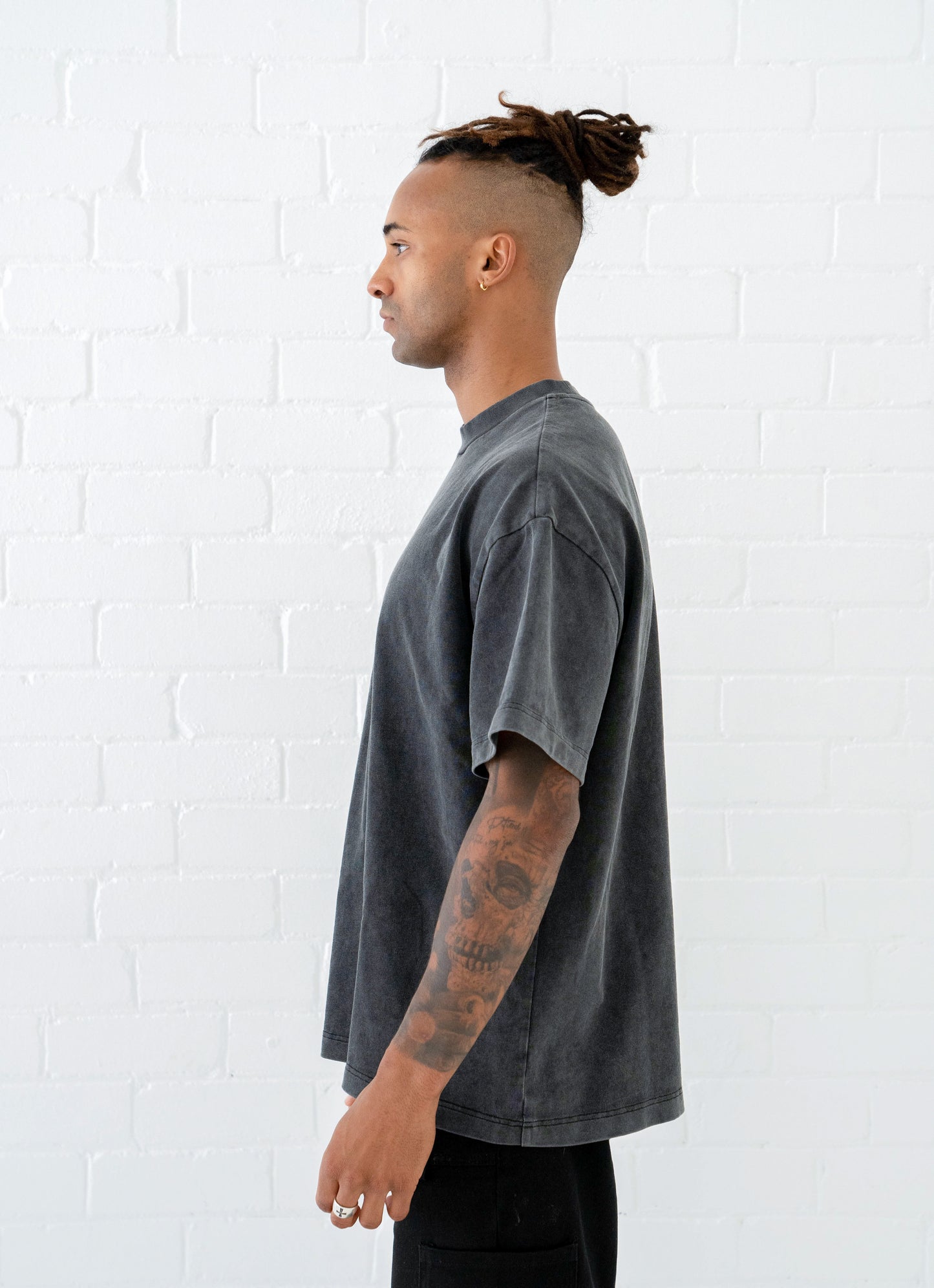 Signature Blank T-Shirt: Washed Black