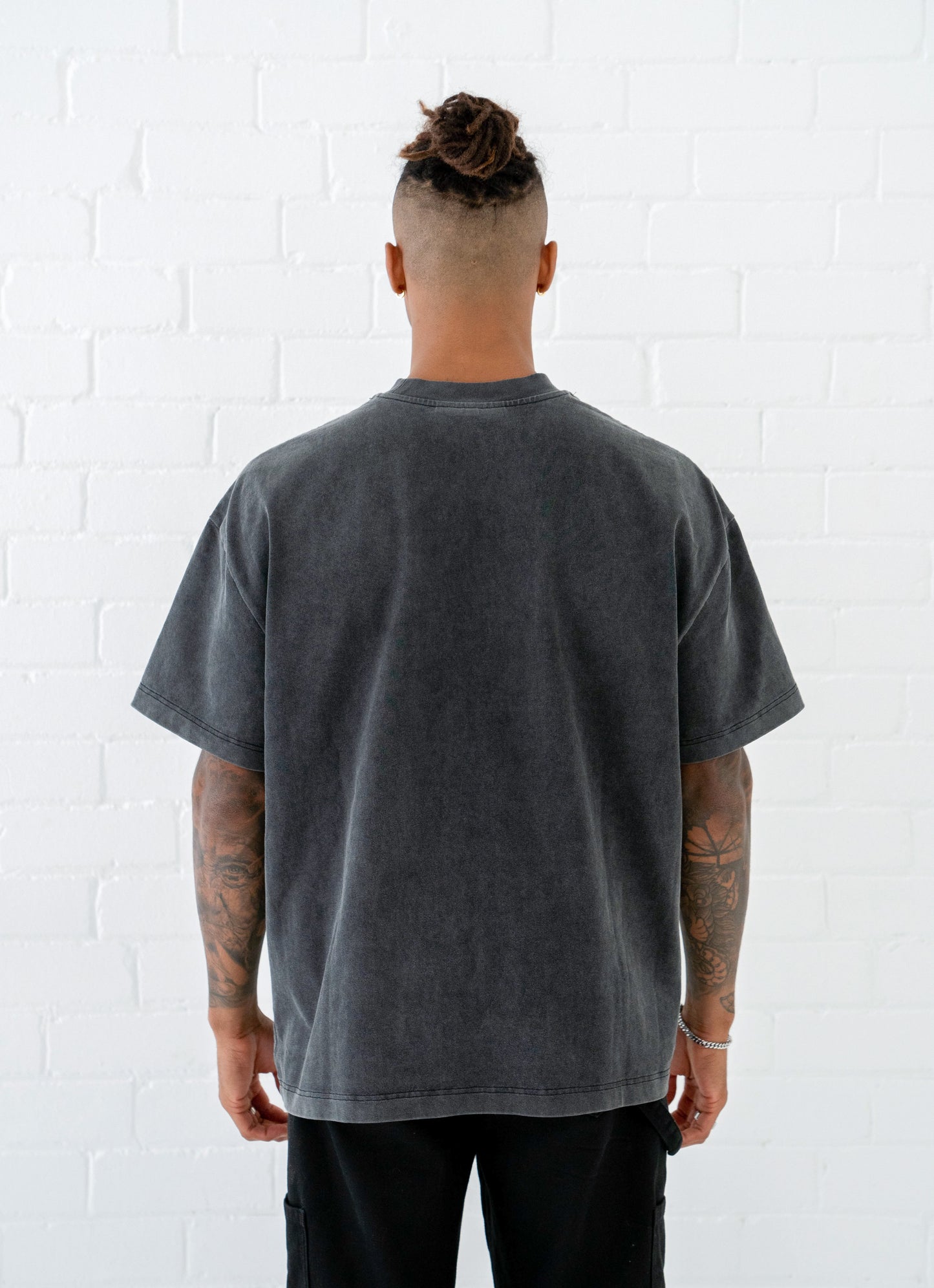 Signature Blank T-Shirt: Washed Black