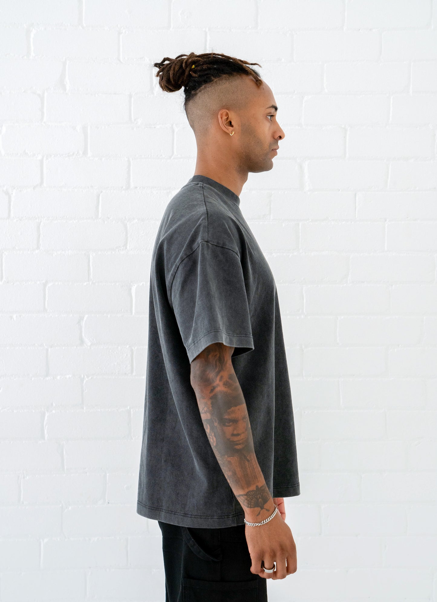 Signature Blank T-Shirt: Washed Black