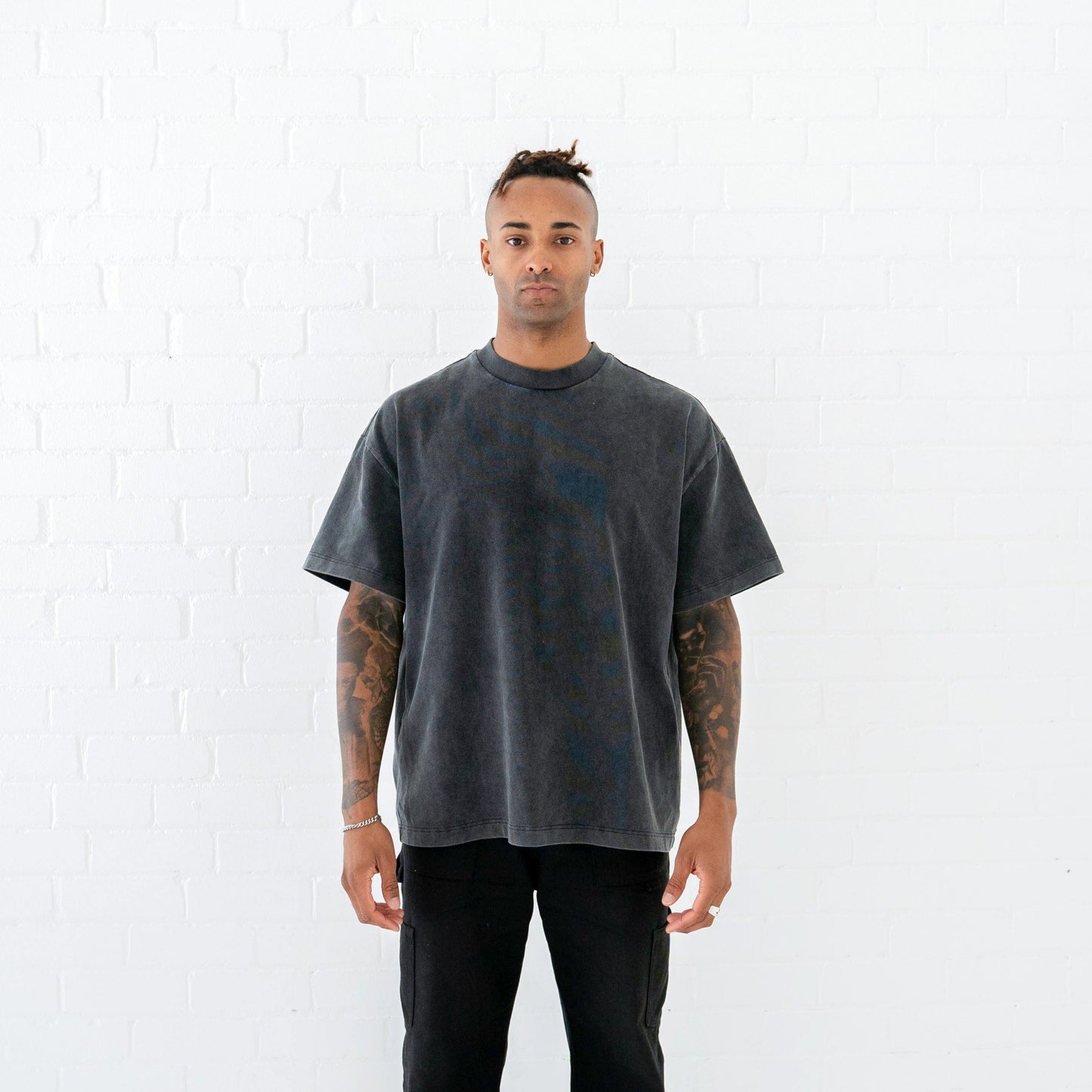 Signature Blank T-Shirt: Washed Black
