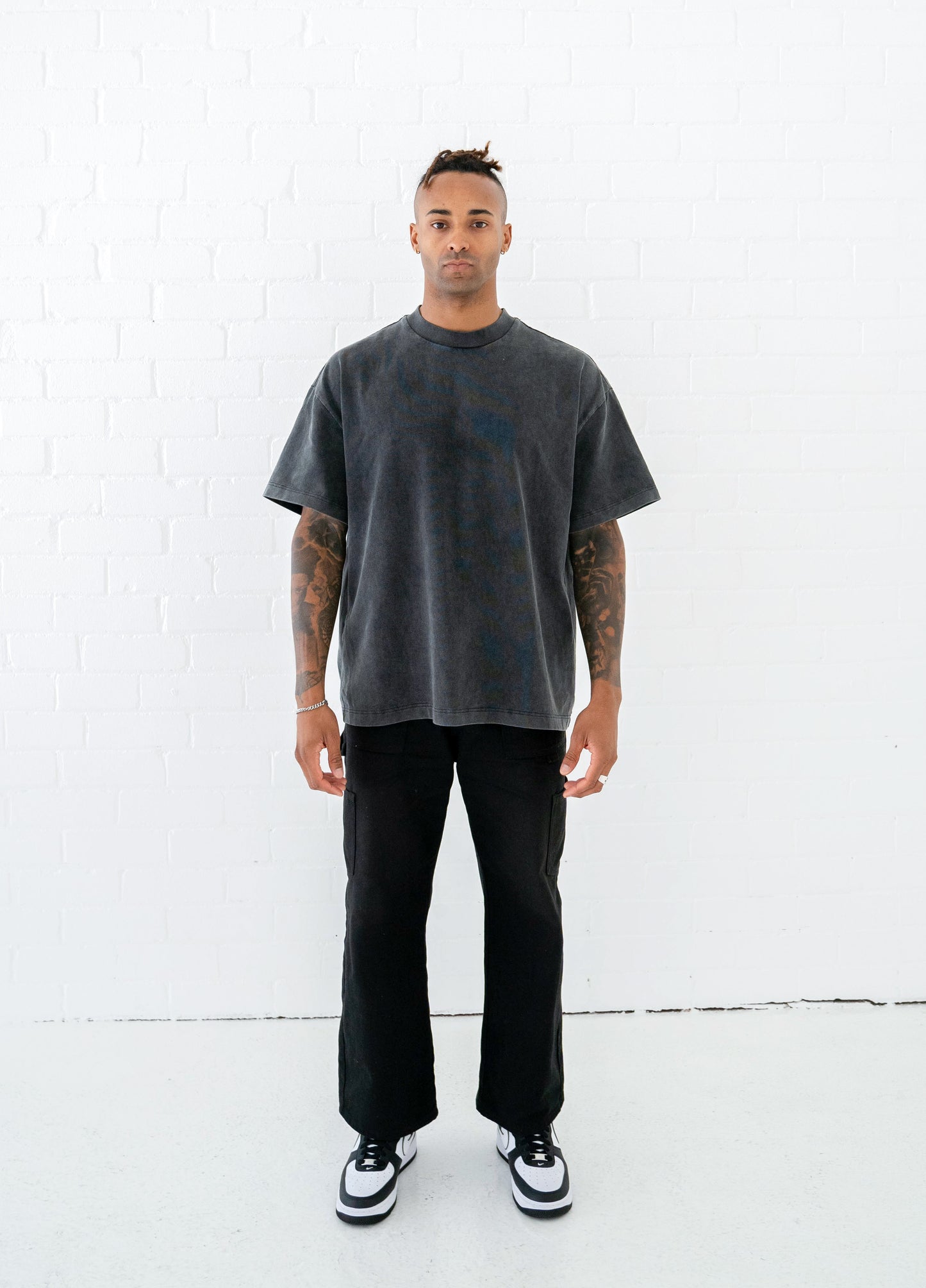 Signature Blank T-Shirt: Washed Black