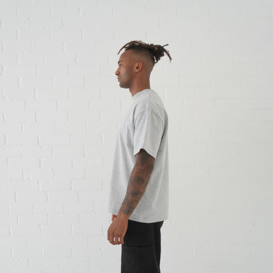 Signature Blank T-Shirt: Marle Grey