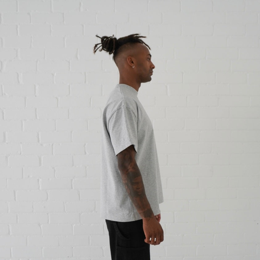 Signature Blank T-Shirt: Marle Grey