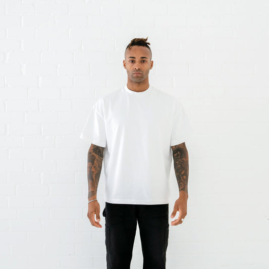 Signature Blank T-Shirt: Ivory White