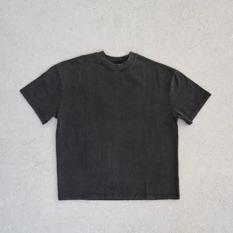 Signature Blank T-Shirt: Washed Black