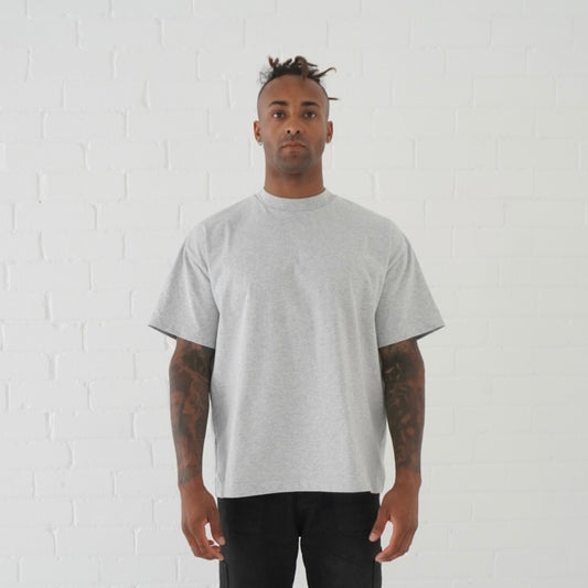 Signature Blank T-Shirt: Marle Grey